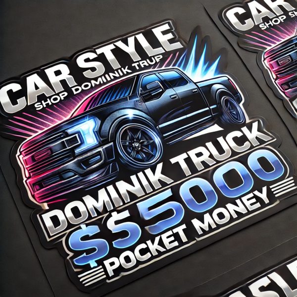 Sticker "£5000 POCKET MONEY" by Dominik Truck